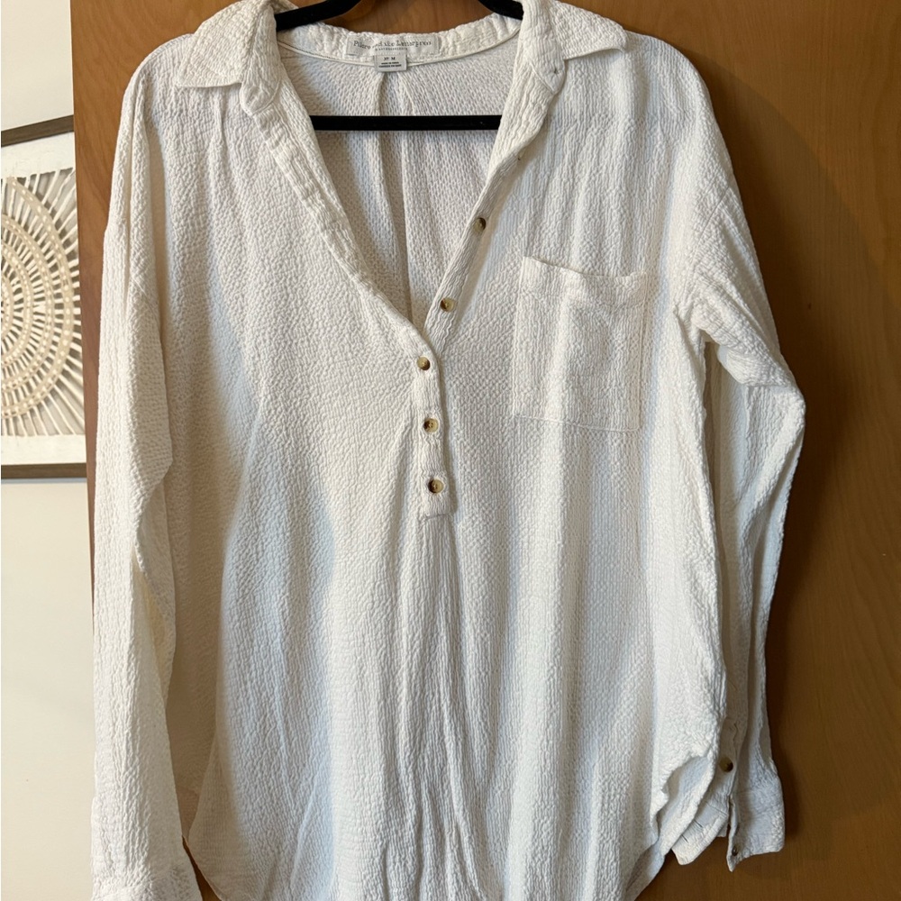 Anthropologie White Button Down Shirt